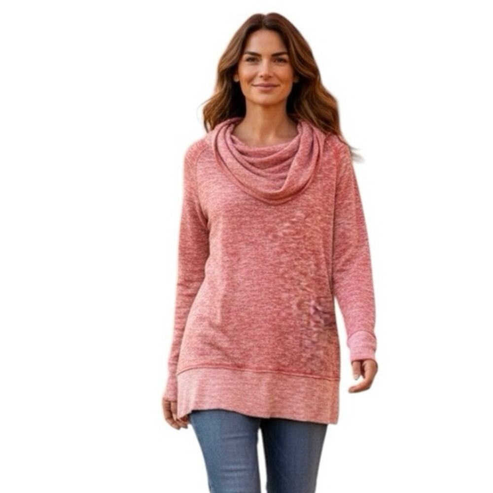 Freeloader Maroon Ladies Cowl neck Thin Breathable Transitional Sweater Sz Small
